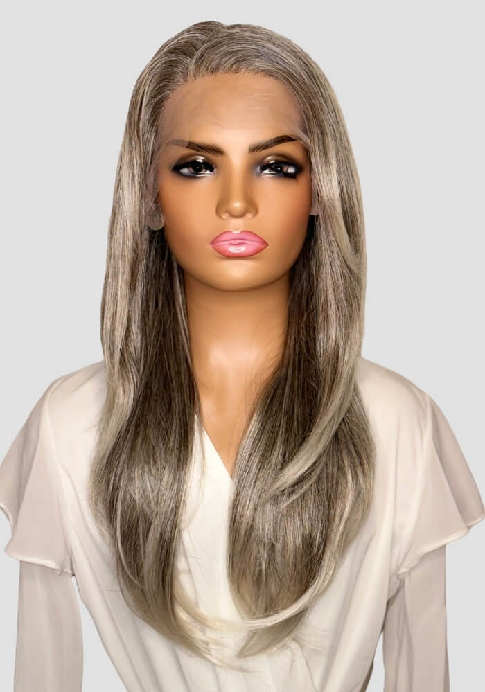 Grijze Lace Wig